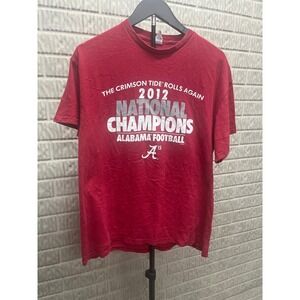 Alabama Crimson Tide 2012 National Champions T-Shirt Red Delta Mens Large L